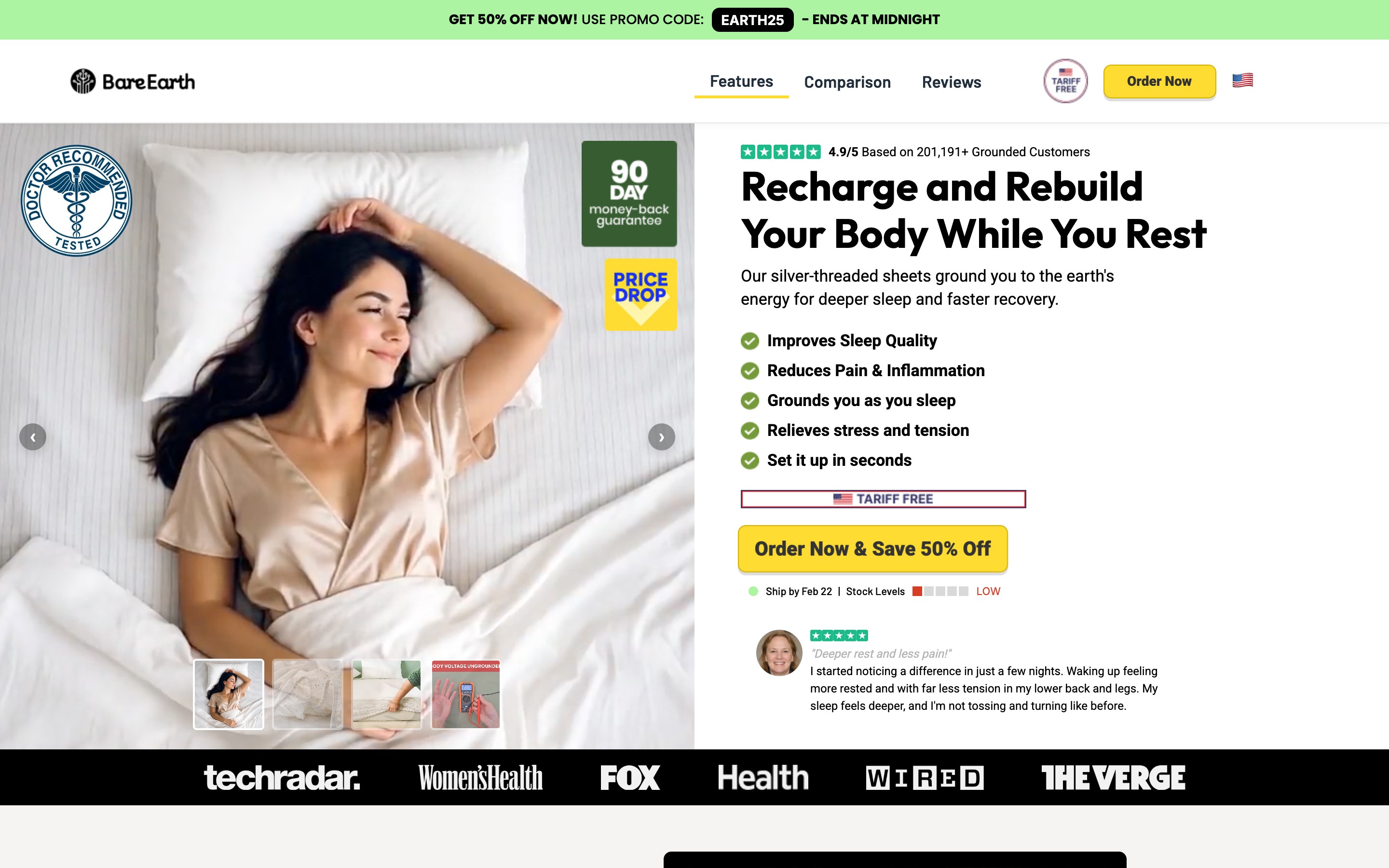 Bare Earth Life Landing Page