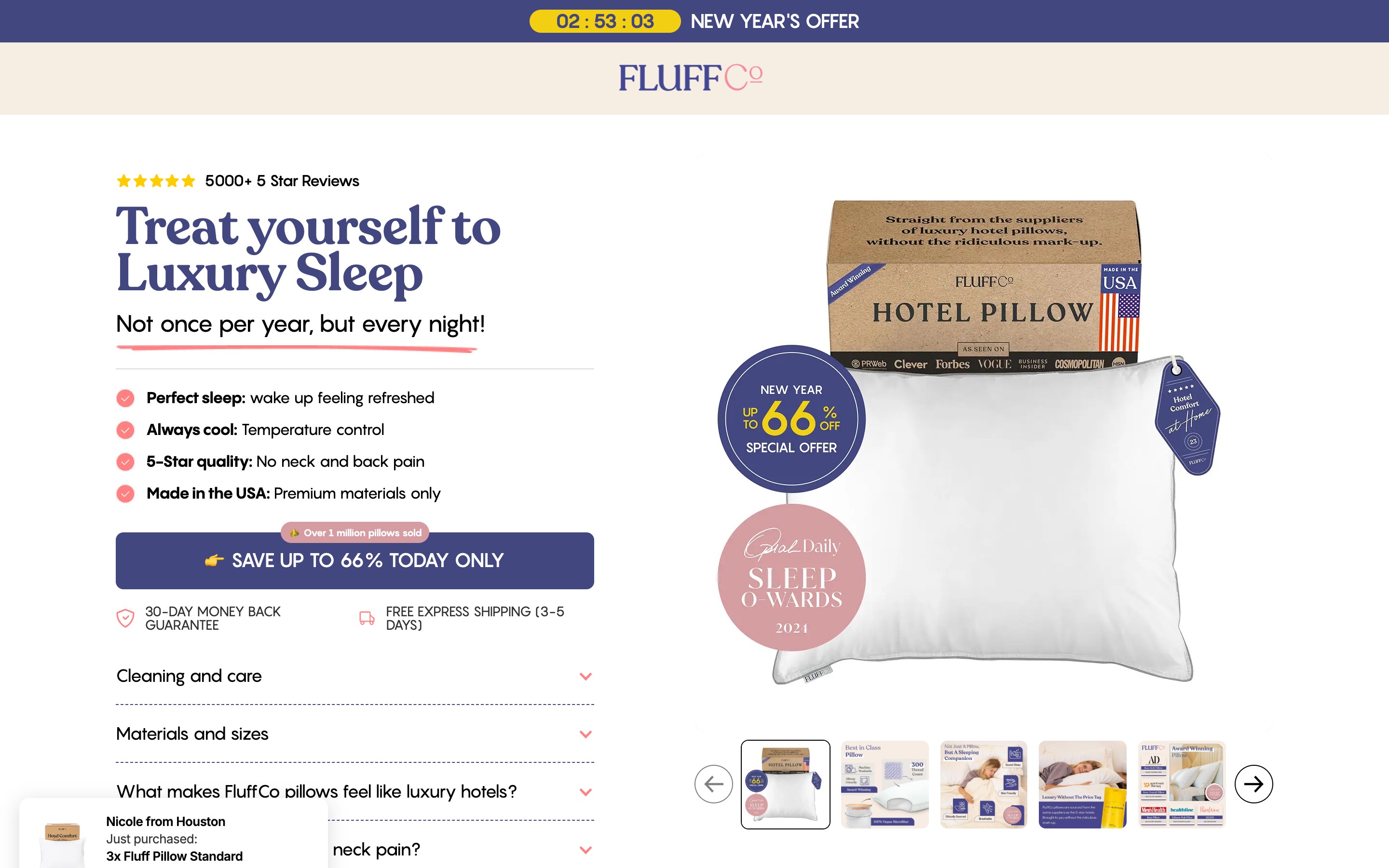 Fluff Co Landing Page