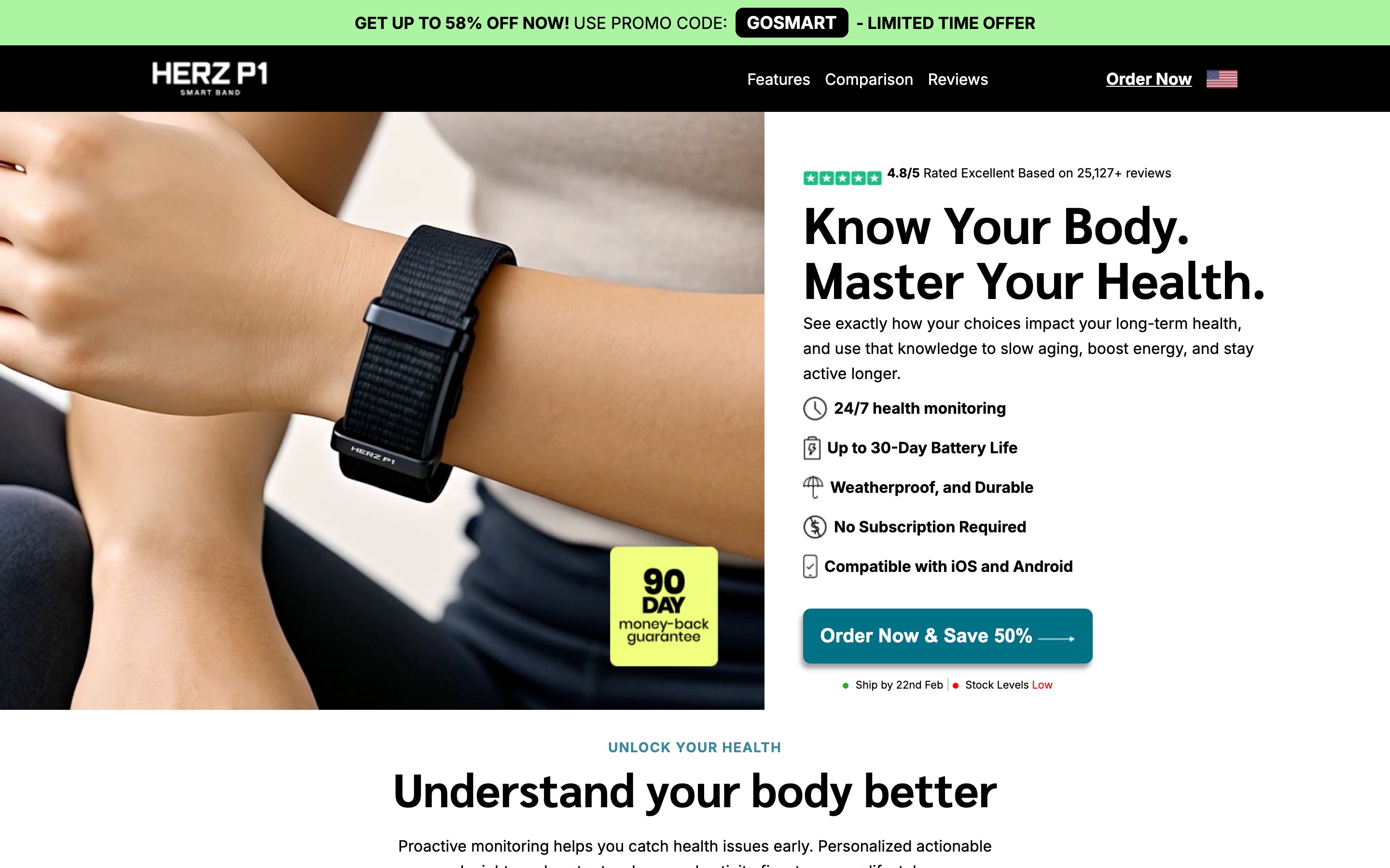 Herz P1 Landing Page